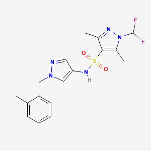 1-(difluoromethyl)-3,5-dimethyl-N-[1-(2-methylbenzyl)-1H-pyrazol-4-yl]-1H-pyrazole-4-sulfonamide