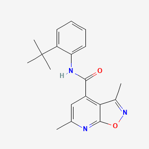 molecular formula C19H21N3O2 B10938270 N-(2-tert-butylphenyl)-3,6-dimethyl[1,2]oxazolo[5,4-b]pyridine-4-carboxamide 