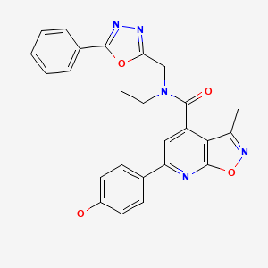 N-ethyl-6-(4-methoxyphenyl)-3-methyl-N-[(5-phenyl-1,3,4-oxadiazol-2-yl)methyl][1,2]oxazolo[5,4-b]pyridine-4-carboxamide