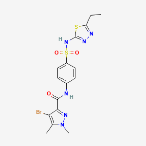 4-bromo-N-{4-[(5-ethyl-1,3,4-thiadiazol-2-yl)sulfamoyl]phenyl}-1,5-dimethyl-1H-pyrazole-3-carboxamide