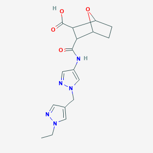 3-({1-[(1-ethyl-1H-pyrazol-4-yl)methyl]-1H-pyrazol-4-yl}carbamoyl)-7-oxabicyclo[2.2.1]heptane-2-carboxylic acid