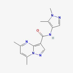 N-(1,5-dimethyl-1H-pyrazol-4-yl)-5,7-dimethylpyrazolo[1,5-a]pyrimidine-3-carboxamide