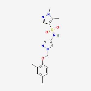 N-{1-[(2,4-dimethylphenoxy)methyl]-1H-pyrazol-4-yl}-1,5-dimethyl-1H-pyrazole-4-sulfonamide