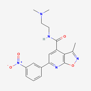 molecular formula C18H19N5O4 B10938367 N-[2-(dimethylamino)ethyl]-3-methyl-6-(3-nitrophenyl)[1,2]oxazolo[5,4-b]pyridine-4-carboxamide 