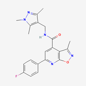 6-(4-fluorophenyl)-3-methyl-N-[(1,3,5-trimethyl-1H-pyrazol-4-yl)methyl][1,2]oxazolo[5,4-b]pyridine-4-carboxamide