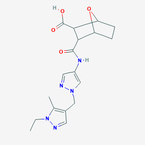 3-({1-[(1-ethyl-5-methyl-1H-pyrazol-4-yl)methyl]-1H-pyrazol-4-yl}carbamoyl)-7-oxabicyclo[2.2.1]heptane-2-carboxylic acid