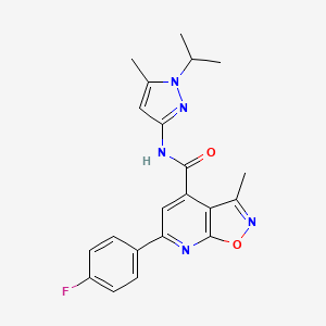 6-(4-fluorophenyl)-3-methyl-N-[5-methyl-1-(propan-2-yl)-1H-pyrazol-3-yl][1,2]oxazolo[5,4-b]pyridine-4-carboxamide