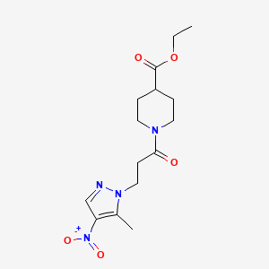 ethyl 1-[3-(5-methyl-4-nitro-1H-pyrazol-1-yl)propanoyl]piperidine-4-carboxylate