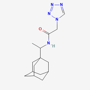 molecular formula C15H23N5O B10938410 N-[1-(1-Adamantyl)ethyl]-2-(1H-1,2,3,4-tetraazol-1-YL)acetamide 