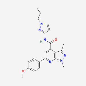 6-(4-methoxyphenyl)-1,3-dimethyl-N-(1-propyl-1H-pyrazol-3-yl)-1H-pyrazolo[3,4-b]pyridine-4-carboxamide