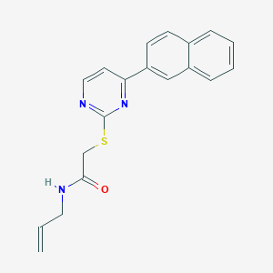 2-{[4-(naphthalen-2-yl)pyrimidin-2-yl]sulfanyl}-N-(prop-2-en-1-yl)acetamide