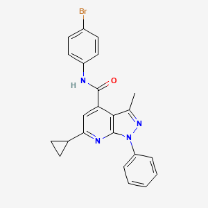 N-(4-bromophenyl)-6-cyclopropyl-3-methyl-1-phenyl-1H-pyrazolo[3,4-b]pyridine-4-carboxamide