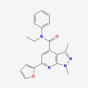 N-ethyl-6-(furan-2-yl)-1,3-dimethyl-N-phenyl-1H-pyrazolo[3,4-b]pyridine-4-carboxamide