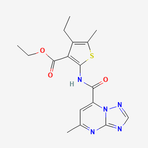 Ethyl 4-ethyl-5-methyl-2-{[(5-methyl[1,2,4]triazolo[1,5-a]pyrimidin-7-yl)carbonyl]amino}thiophene-3-carboxylate