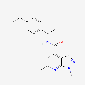 1,6-Dimethyl-N-[1-[4-(1-methylethyl)phenyl]ethyl]-1H-pyrazolo[3,4-b]pyridine-4-carboxamide