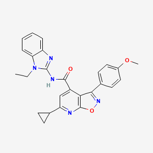 6-cyclopropyl-N-(1-ethyl-1H-benzimidazol-2-yl)-3-(4-methoxyphenyl)[1,2]oxazolo[5,4-b]pyridine-4-carboxamide