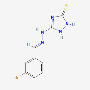 5-[(2E)-2-(3-bromobenzylidene)hydrazinyl]-2,4-dihydro-3H-1,2,4-triazole-3-thione