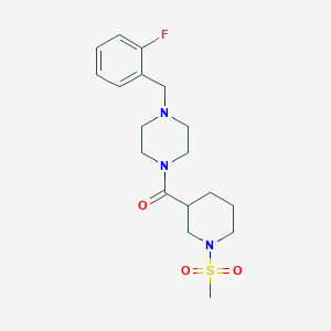 [4-(2-Fluorobenzyl)piperazin-1-yl][1-(methylsulfonyl)piperidin-3-yl]methanone