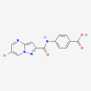 4-{[(6-Bromopyrazolo[1,5-a]pyrimidin-2-yl)carbonyl]amino}benzoic acid