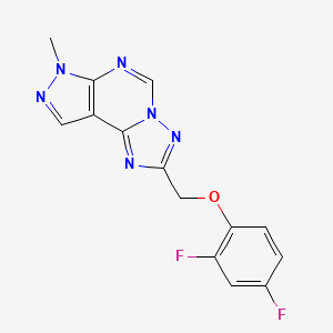 2-[(2,4-difluorophenoxy)methyl]-7-methyl-7H-pyrazolo[4,3-e][1,2,4]triazolo[1,5-c]pyrimidine