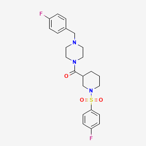 [4-(4-Fluorobenzyl)piperazin-1-yl]{1-[(4-fluorophenyl)sulfonyl]piperidin-3-yl}methanone