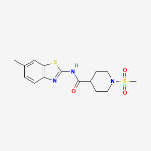 N-(6-methylbenzo[d]thiazol-2-yl)-1-(methylsulfonyl)piperidine-4-carboxamide