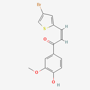 (2Z)-3-(4-bromothiophen-2-yl)-1-(4-hydroxy-3-methoxyphenyl)prop-2-en-1-one