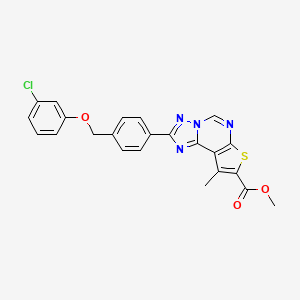 Methyl 2-{4-[(3-chlorophenoxy)methyl]phenyl}-9-methylthieno[3,2-e][1,2,4]triazolo[1,5-c]pyrimidine-8-carboxylate