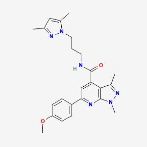 N-[3-(3,5-dimethyl-1H-pyrazol-1-yl)propyl]-6-(4-methoxyphenyl)-1,3-dimethyl-1H-pyrazolo[3,4-b]pyridine-4-carboxamide