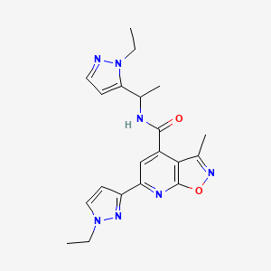 6-(1-ethyl-1H-pyrazol-3-yl)-N-[1-(1-ethyl-1H-pyrazol-5-yl)ethyl]-3-methyl[1,2]oxazolo[5,4-b]pyridine-4-carboxamide