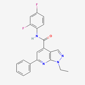 N-(2,4-difluorophenyl)-1-ethyl-6-phenyl-1H-pyrazolo[3,4-b]pyridine-4-carboxamide