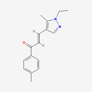 (2E)-3-(1-ethyl-5-methyl-1H-pyrazol-4-yl)-1-(4-methylphenyl)prop-2-en-1-one