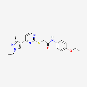 N-(4-ethoxyphenyl)-2-{[4-(1-ethyl-3-methyl-1H-pyrazol-4-yl)pyrimidin-2-yl]sulfanyl}acetamide