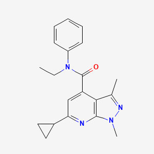 6-cyclopropyl-N-ethyl-1,3-dimethyl-N-phenyl-1H-pyrazolo[3,4-b]pyridine-4-carboxamide