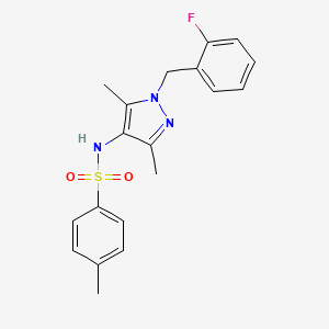 N-[1-(2-fluorobenzyl)-3,5-dimethyl-1H-pyrazol-4-yl]-4-methylbenzenesulfonamide