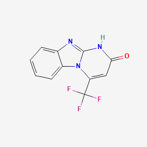 molecular formula C11H6F3N3O B10938767 4-(trifluoromethyl)pyrimido[1,2-a]benzimidazol-2(1H)-one 