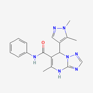 7-(1,5-dimethyl-1H-pyrazol-4-yl)-5-methyl-N-phenyl-4,7-dihydro[1,2,4]triazolo[1,5-a]pyrimidine-6-carboxamide