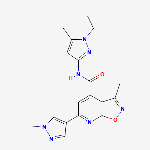 N-(1-ethyl-5-methyl-1H-pyrazol-3-yl)-3-methyl-6-(1-methyl-1H-pyrazol-4-yl)[1,2]oxazolo[5,4-b]pyridine-4-carboxamide