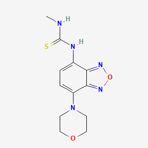 molecular formula C12H15N5O2S B10938785 1-Methyl-3-[7-(morpholin-4-yl)-2,1,3-benzoxadiazol-4-yl]thiourea 