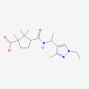 3-{[1-(1-ethyl-3-methyl-1H-pyrazol-4-yl)ethyl]carbamoyl}-1,2,2-trimethylcyclopentanecarboxylate