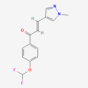 (2E)-1-[4-(difluoromethoxy)phenyl]-3-(1-methyl-1H-pyrazol-4-yl)prop-2-en-1-one