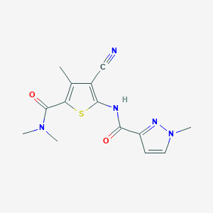 N-[3-cyano-5-(dimethylcarbamoyl)-4-methylthiophen-2-yl]-1-methyl-1H-pyrazole-3-carboxamide