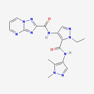 N-{5-[(1,5-dimethyl-1H-pyrazol-4-yl)carbamoyl]-1-ethyl-1H-pyrazol-4-yl}[1,2,4]triazolo[1,5-a]pyrimidine-2-carboxamide