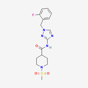 N-[1-(2-fluorobenzyl)-1H-1,2,4-triazol-3-yl]-1-(methylsulfonyl)piperidine-4-carboxamide