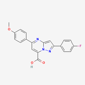 2-(4-Fluorophenyl)-5-(4-methoxyphenyl)pyrazolo[1,5-a]pyrimidine-7-carboxylic acid