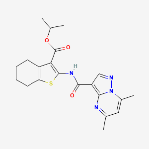 Propan-2-yl 2-{[(5,7-dimethylpyrazolo[1,5-a]pyrimidin-3-yl)carbonyl]amino}-4,5,6,7-tetrahydro-1-benzothiophene-3-carboxylate