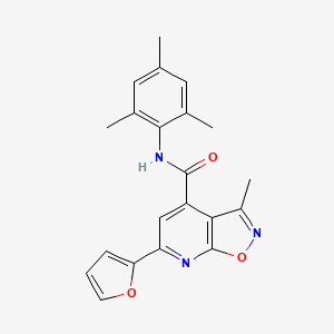 6-(furan-2-yl)-3-methyl-N-(2,4,6-trimethylphenyl)[1,2]oxazolo[5,4-b]pyridine-4-carboxamide