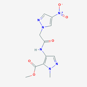 methyl 1-methyl-4-{[(4-nitro-1H-pyrazol-1-yl)acetyl]amino}-1H-pyrazole-5-carboxylate