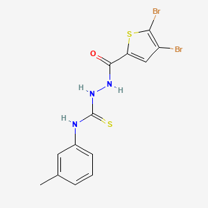 molecular formula C13H11Br2N3OS2 B10938945 2-[(4,5-dibromothiophen-2-yl)carbonyl]-N-(3-methylphenyl)hydrazinecarbothioamide 