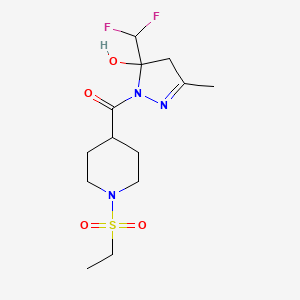 [5-(difluoromethyl)-5-hydroxy-3-methyl-4,5-dihydro-1H-pyrazol-1-yl][1-(ethylsulfonyl)piperidin-4-yl]methanone